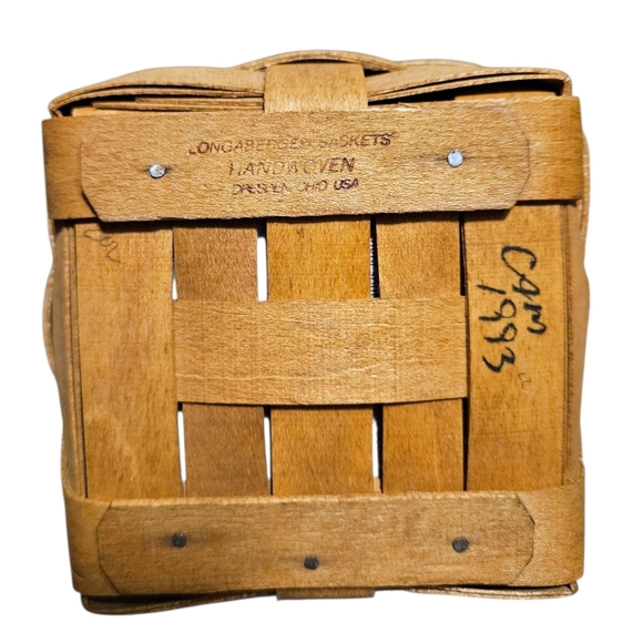 Longaberger 1993 Inaugural Basket Set Signed Red White Blue Americana USA Stars - Picture 13 of 13